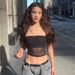 Women's Solid Color Pullover Sleeveless Mesh Crop Top Casual European American Style Summer New Arrival 2024_ecoleips.com