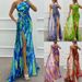 Sexy Backless Dress, Long European-style Women's Chiffon Dress With Open Back And Slit_ecoleips.com