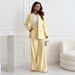 Women's Clothing 2025 Commuter Casual Wide Leg Suit Set_ecoleips.com