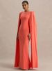 Blifanbo Sexy Cape Sleeve Maxi Dress Women Gown Fashion O Neck High Waist Split Zipper Club Party Long Dresses Female Elegant_ecoleips.com