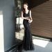 Women's clothing dress women's new banquet elegant annual meeting long fishtail sequin sexy dress_ecoleips.com