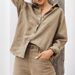 Women's Linen-Blend Long Sleeve Shirt – Oversized Relaxed Fit Button-Up For Casual & Office Wear (S-XL)_ecoleips.com