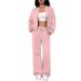 2025 Spring Autumn New Set European And American Trendy Cardigan Zipper Slim Fit Elastic Two-Piece Suit For_ecoleips.com