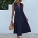 100% Clothing Cross-Border Summer Hot Item Europe And AmericaTank Top Sleeveless Loose Casual Solid Color Dress_ecoleips.com