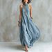 Women's Bohemian Style Off-Shoulder Long Dress Elegant Halter Neck Loose Fit Summer New Arrivals_ecoleips.com