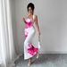 Elegant Floral Print Backless Halter Neck Bodycon Maxi Dress - Stylish & Comfortable For Parties, Dates & More (S/M/L/Xl, 4 Colors Available)_ecoleips.com