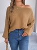 2023 Autumn And Winter Casual Loose Solid Color Batwing Sleeve Pullover Sweater Women's Clothing_ecoleips.com