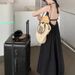 French Style First Love Romantic Elegant High-End Sexy Backless Halter Strap Fairy Beach Vacation Long Dress_ecoleips.com