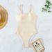 Women's Pleated One Piece Swimsuit American Style Conservative Slimming Flattering Beach Hot Spring Swimwear_ecoleips.com