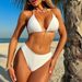 Women's Clothing Solid Color Blouse Four Piece Suit Women's Beach Swimsuit Hollow Bikini Bikini_ecoleips.com