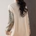 New Chinese-style Age-reducing Color-blocked Jacquard Long-sleeve Sweatshirt, Plus-size Women's Autumn Top With_ecoleips.com