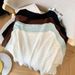 Summer New Style Women's off the Shoulder T-Shirt Batwing Sleeve Ice Silk Knitwear Top Collbone T-Shirt Bulk Order 2026_ecoleips.com