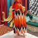 Premium Muslim Abaya Dress – Elegant Hand-Painted Chiffon Maxi Dress With Belt, Modest Long Sleeve Kaftan For Women, Breathable & Stretchy_ecoleips.com