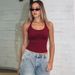 Women's Ribbed Halter Neck Sleeveless Crop Top Stretchy Bodycon Casual Streetwear Basic Tee Summer Fashion_ecoleips.com