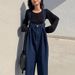 Youthful Denim Overalls For Women Plus Size New Retro Hong Kong Style Loose Slimming Korean Straight Pants Cute Japanese_ecoleips.com
