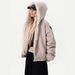 American Retro Mountain Carving Fur Collar Hooded Jacket Thickened Cold-proof Top Tide_ecoleips.com