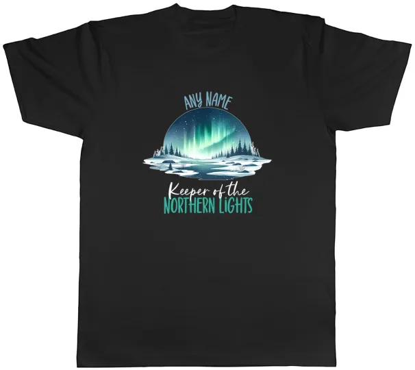 Women's T-Shirts PERSONALISED KEEPER OF THE NORTHERN LIGHTS MENS T-SHIRT TEE GIFT TOP_ecoleips.com