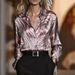2025 New Cross-Border M High-Elastic Satin Leopard Print Spring/Autumn Casual Loose Shirt European And American Women's_ecoleips.com