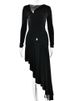 JULISSA MO Irregular Long Sleeve Ruched Women Maxi Dress Green Metal Button High Waist Dress Autumn Slim Elegant Party Clubwear_ecoleips.com