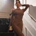 Women's Fashion Sexy One‑Shoulder Long Sleeve Ruched Slim Fit Bodycon Maxi Dress_ecoleips.com