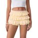 Y2K Women's Multi-Layer Cake Pants Skirt Set Sexy Hot Girl Lace Shorts Fashion Halloween_ecoleips.com