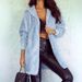 Women's Winter Fleece Hooded Coat - Soft & Warm Acrylic Knit Cardigan, Oversized Longline Sweater Jacket For Casual Streetwear_ecoleips.com