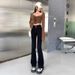 High-waisted Micro-flare Women, 2022 Autumn And Winter New Style, Peach Butt Slimming Skinny Jeans For Petite Figures,_ecoleips.com