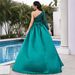 Women Red Sequin Solid Color Mid Waist Spaghetti Strap Long Evening Dress Formal Host Party Prom Dinner Gown For Commuting_ecoleips.com