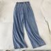 Elastic Waist 2024 Straight-Leg Jeans For Plus-Size Women, Slimming Mid-Waist Wide-Leg Long Pants, Versatile Summer Thin_ecoleips.com