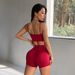 Women's Y2K Fitness Style Sports Tank Top And Yoga Shorts Set Cross Border E-Commerce European American Summer 2026_ecoleips.com