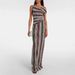 Women's Off-Shoulder Knitted Print Dress Casual Vacation Party Wear Spring/Summer New Style_ecoleips.com