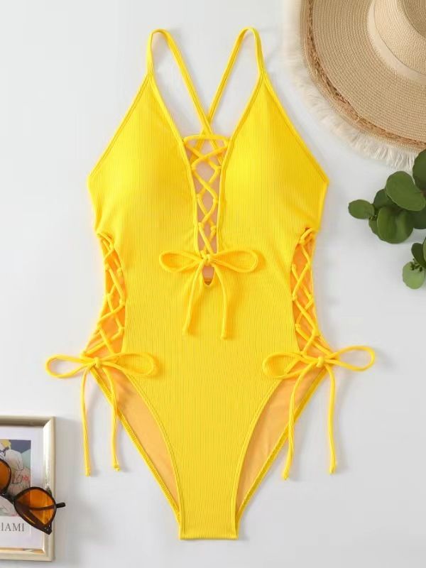 Women's Clothing sexy backless one-piece swimsuit multi-color _ecoleips.com