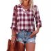 Spring/Summer V-Neck Long-Sleeved Blouse With A Stylish Collar And Loose-Fitting Design, Perfect For Women._ecoleips.com
