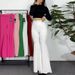 High Waisted Slim Fit Elastic Flared Pants For Women Spring/Summer Casual Versatile Fashion Trousers American Style_ecoleips.com