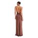 Elegant Halter Neck Bodycon Dress for Women Sleeveless High Waist A-Line Long Dress with Belt Detail Polyester Stretchy Slim Fit for Party Office Wear_ecoleips.com