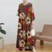 2025 Autumn Fashion Print Dress for Women Polyester Cross Border Trade Suitable for European And American Markets_ecoleips.com