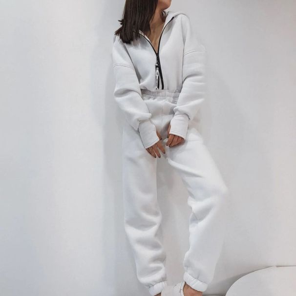 Sports And Casual Women's Hooded Jumpsuit Jumpsuit_ecoleips.com