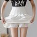 Women's Pleated Short Skirt JK Uniform Style Fashionable Midi Skirt Extended Length Safety Shorts Zipper Buttons All Seasons_ecoleips.com