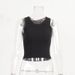 Aria Basics Aria Basics Cross-Border Knitted For Women, European And American Style, Summer 2025, Solid Color, Slim Fit, Ribbed Inner Layer,_ecoleips.com