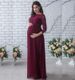 Lace Splicing Chiffon Long Dress for Pregnant Women European And American Style Sexy Hot Selling Maternity Wear_ecoleips.com