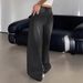 American-style Black Wide-leg Extra-long Floor-length Ripped Jeans For Women, Loose-fitting Casual Pants, European Size_ecoleips.com
