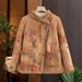 Modern Chinese-Style Quilted Coat – Thickened Winter Jacket With Floral Embroidery (XL-5XL, Stand Collar, Loose Fit)_ecoleips.com