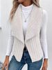 Women’s Sleeveless Vest Jacket – Slim-Fit Blazer Vest With Notch Lapel, Lightweight Stretchable Layering Piece_ecoleips.com