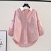 Women's Clothing Long Sleeves Small Fresh Design Stitching And Hemming Loose Art Style Shirt For Women_ecoleips.com