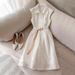 2025 Summer Elegant Simple High-End Exquisite Goddess Style White Sleeveless Shirt Base A-Line Dress For Women_ecoleips.com