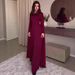 Modest Abaya Dress Long Sleeve Shawl Dress Fashion Chain Design Autumn Court Style Clothing_ecoleips.com
