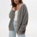 Women's Faux Mink Knit Cardigan – Soft Oversized V-Neck Sweater Coat, Cozy Long Sleeve Open Front Fuzzy Fall Winter Loungewear_ecoleips.com