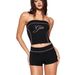 Iamgia Women's Strapless Slim Fit Letter Print Vest European American Style Dopamine Summer Sexy Top with Topstitching Design_ecoleips.com