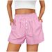New Hot Selling Women's Clothing Striped Button Casual Commuter Shorts Women_ecoleips.com