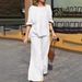 Women's Clothing Summer New Cotton And Linen Suits For Women Fashion Solid Color Loose Casual Trousers Two Piece Suit_ecoleips.com